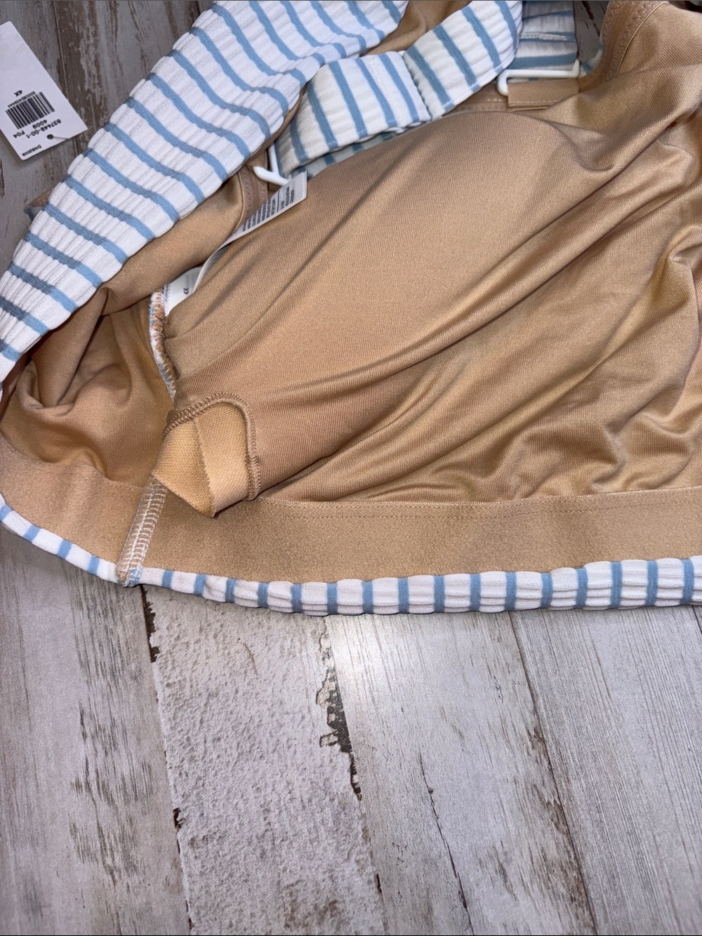 Old Navy Women's Striped Bikini Top Adjustable Straps Blue/White Plus Sz 4X NWT! - Picture 14 of 16